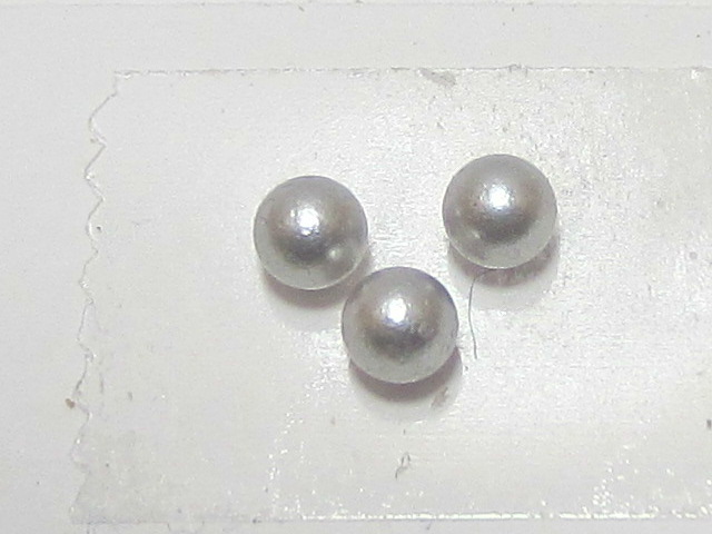 50pcs. 2mm PEARL LIGHT GRAY ROUND NO HOLE European Pearl